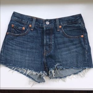 Levi’s Distressed Cut-Off Denim Shorts